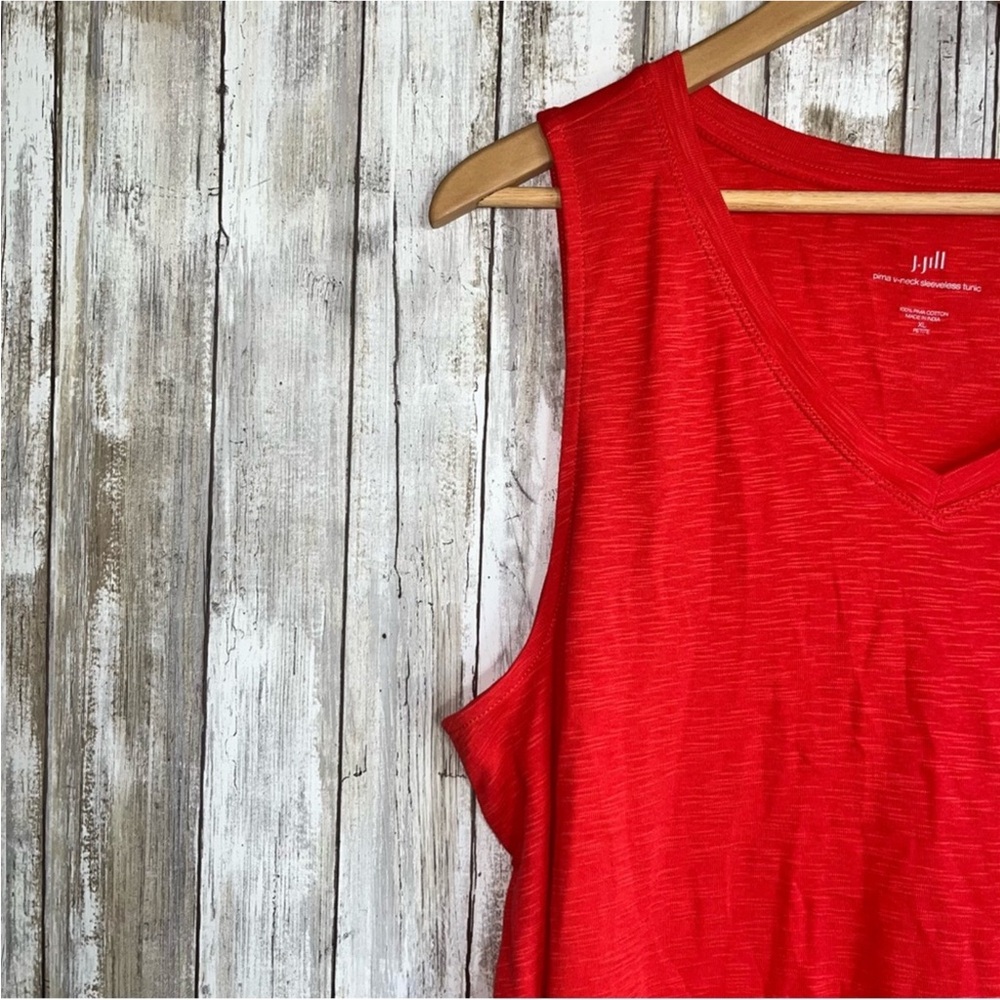 NWT J. Jill Pima V-Neck Sleeveless Tunic - Picture 2 of 4